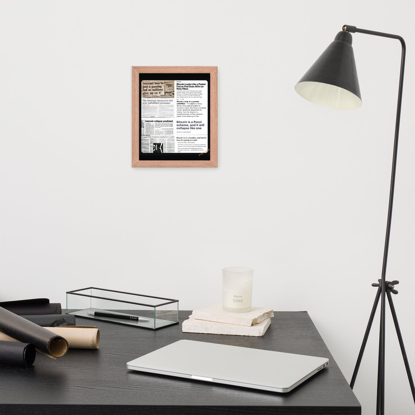 Canvas with frame Denying the Revolution