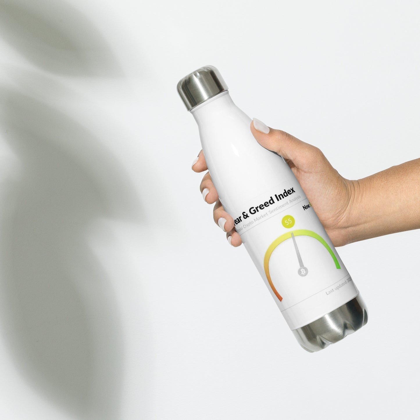 Fear and Greed stainless steel water bottle