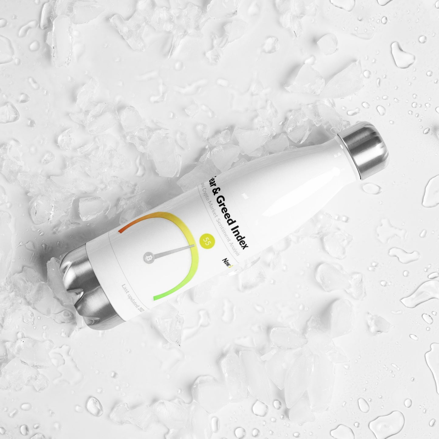 Fear and Greed stainless steel water bottle