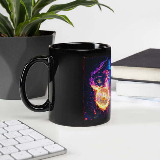 Magic BTC black glossy mug