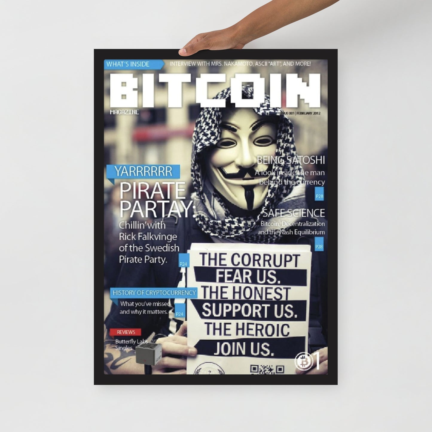 Quadro Bitcoin Capa de Revista