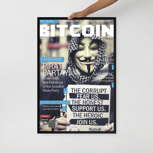 Quadro Bitcoin Capa de Revista