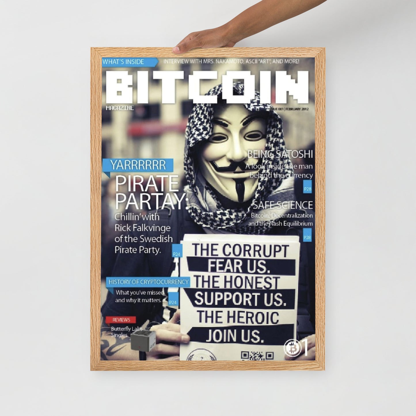 Quadro Bitcoin Capa de Revista