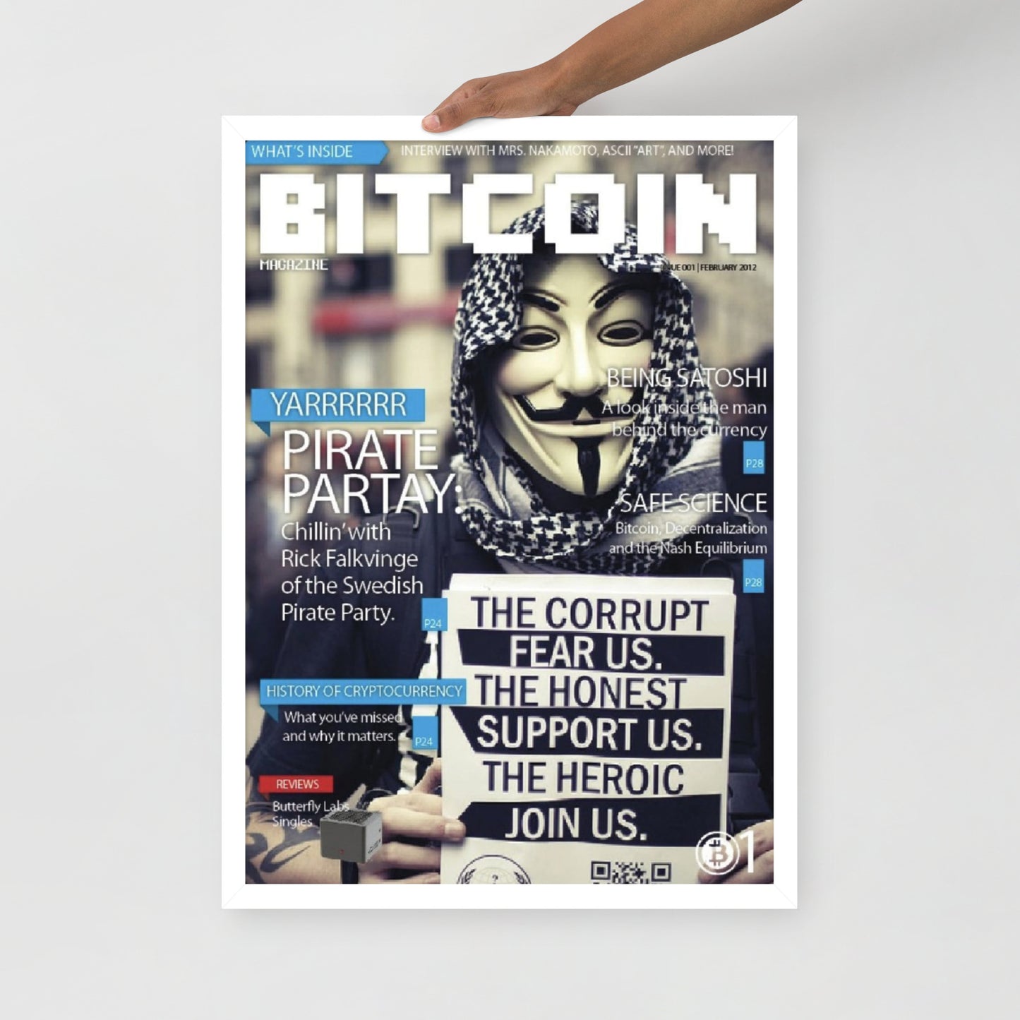 Quadro Bitcoin Capa de Revista