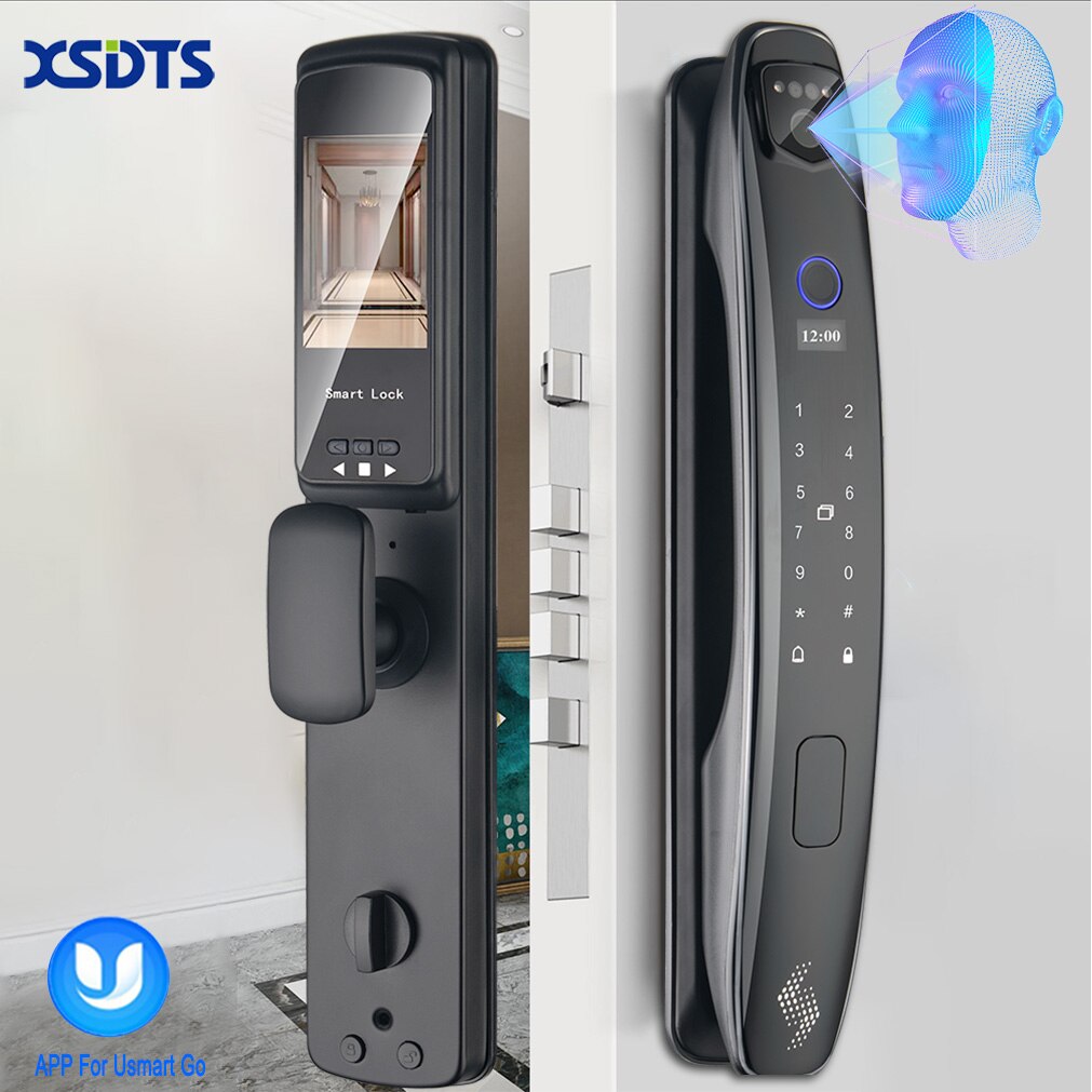 High Security Lock 3D Smart Security Camera Monitor Fingerprint Smart Password Electronic Key Biometric Unlock Usmart Go Lock 
