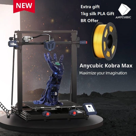 ANYCUBIC KOBRA MAX 3D Printer 400*400*450mm Large Print Size FDM 3D Printers with Direct Extruder Dual Z-Axis Automatic Grader 