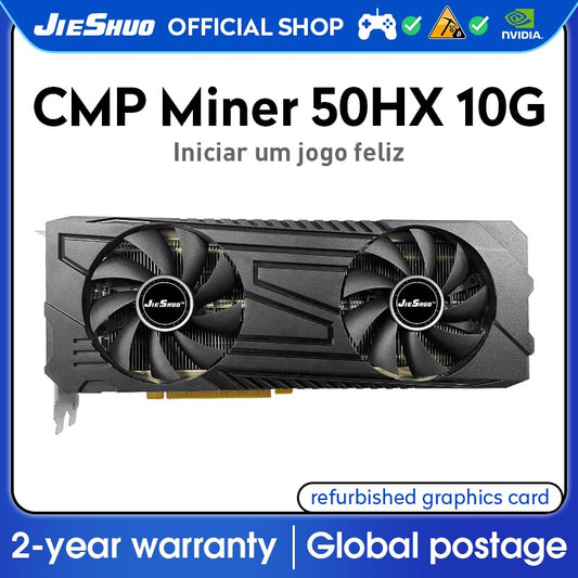 Jieshuo CMP 50hx 10gb placa gráfica de mineração profissional cmp 50hx marca nova gpu para placas gráficas eth etc btc mineração rvn aleo