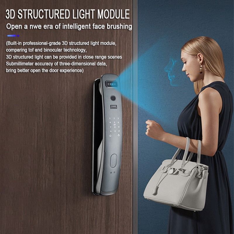 Wallet| Smart Door Lock Biometric Fingerprint Door Lock Built-in Camera Door Lock